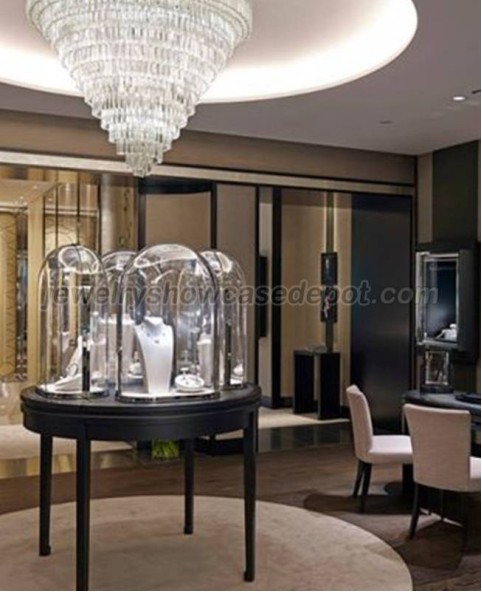 Luksusowa stojąca kopuła szklana sklep jubilerski gablota